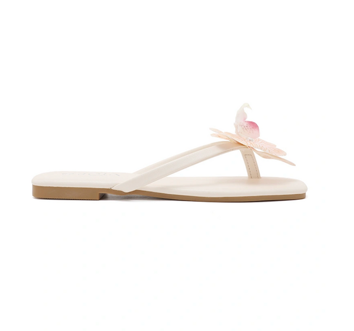 "Flower" sandals beige