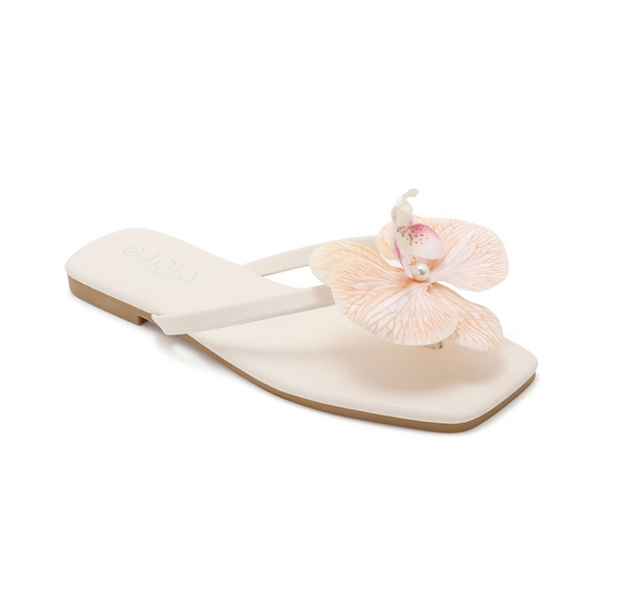 "Flower" sandals beige