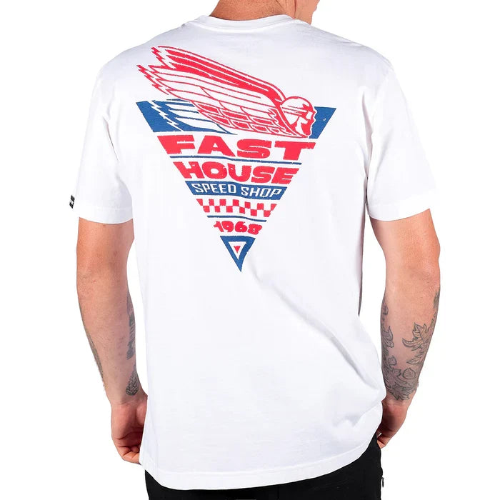 Fasthouse Flyer short-sleeve graphic t-shirt in white, available in big and tall sizes