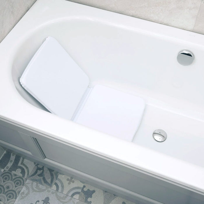 Full view of Foam Padded Bath Cushion cushion on a plain background, showing its shape and supportive material.