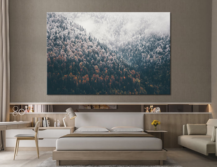 Foggy Autumn Canvas Print #7088