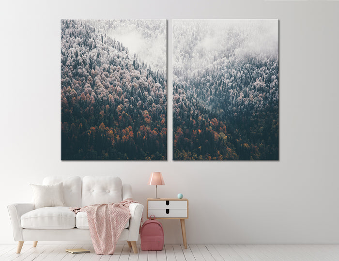 Foggy Autumn Canvas Print #7088