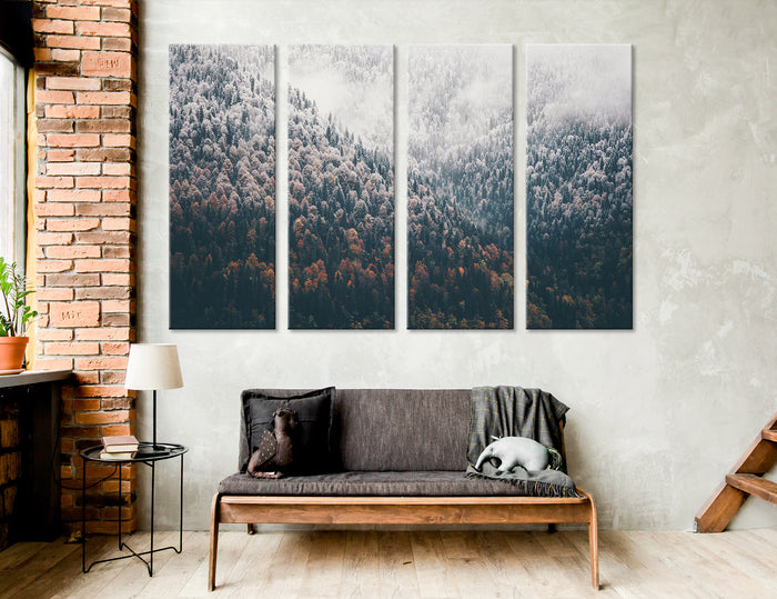 Foggy Autumn Canvas Print #7088