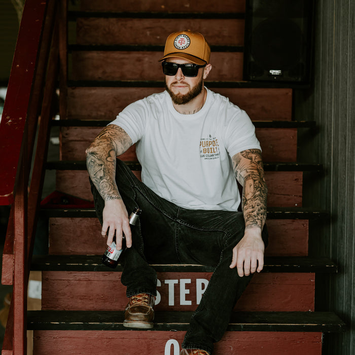 For the Thrills Tee, Drop Tail, White