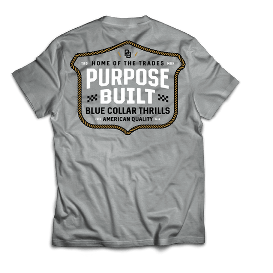 Purpose-Built For the Thrills graphic tee in grey frost