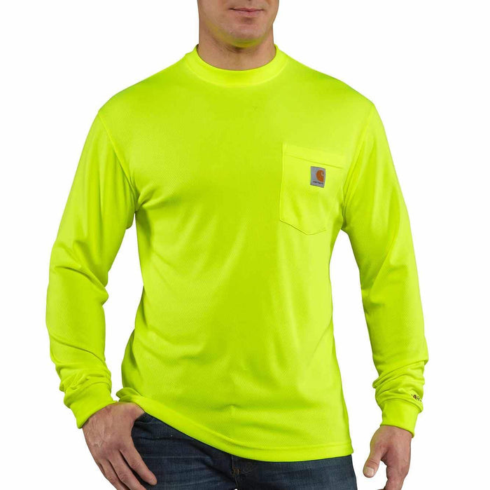 Carhartt Force Color Enhanced high visibility long sleeve work t-shirt in brite lime