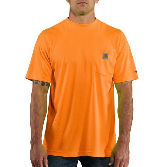 Carhartt Force Color Enhanced high visibility short sleeve work t-shirt in brite orange