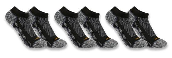 Carhartt Force midweight low cut socks in black, three pack