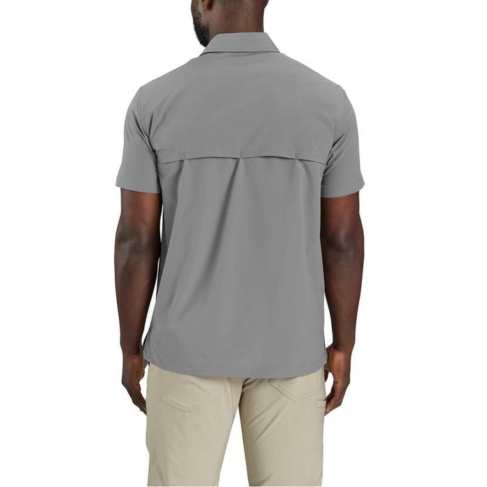 Steel Carhartt Force Sun Defender shirt with moisture-wicking fabric, big and tall sizing