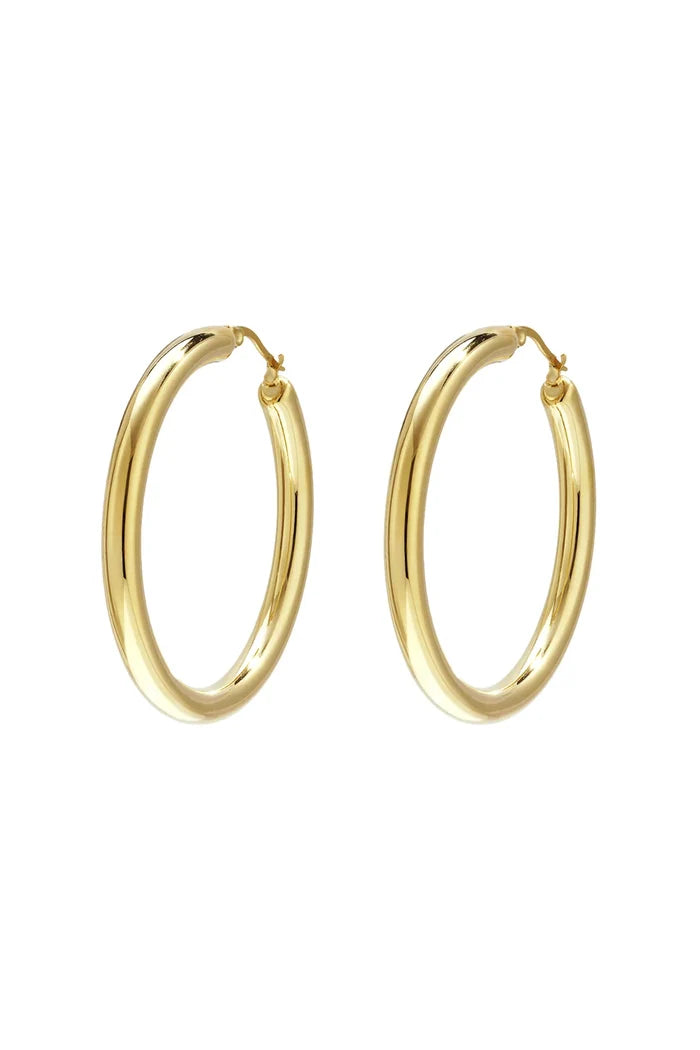 "Forever" hoop earrings