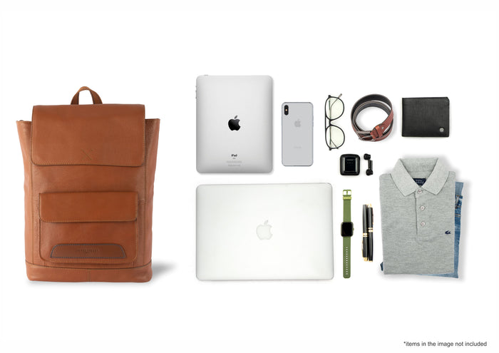 Foster Leather Backpacks - Tan