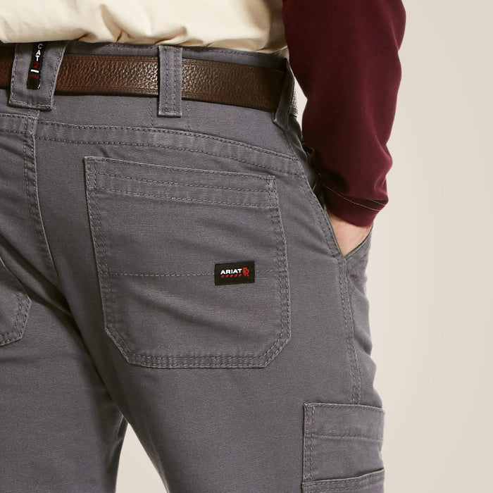 Ariat FR M5 straight leg flame resistant work pant in iron gray, additional product view