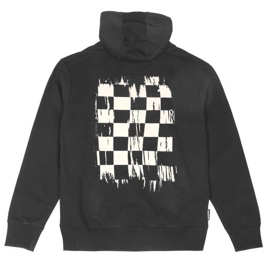 Fasthouse Fray hooded pullover in black, back view