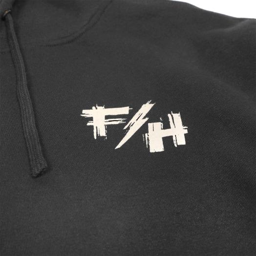 Fray Hooded Pullover - Black