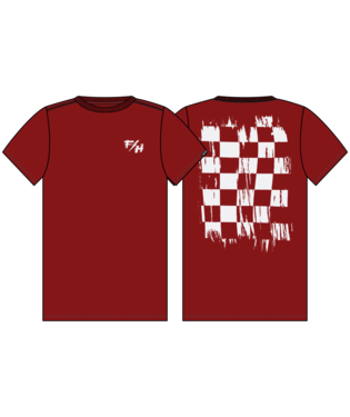 Fasthouse Fray short sleeve tee in cardinal, big and tall sizing