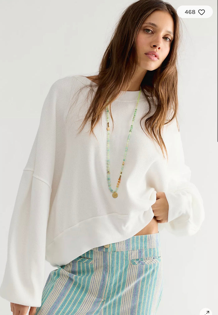 FREE PEOPLE SKYLINE TEE / CLEAN IVORY