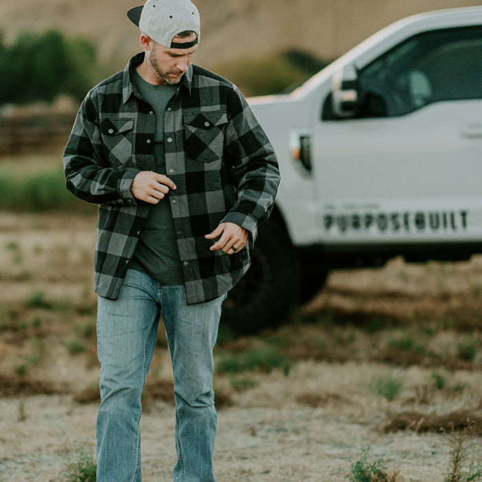 Purpose-Built Freightline 2.0 shirt jac in black and grey, additional product image