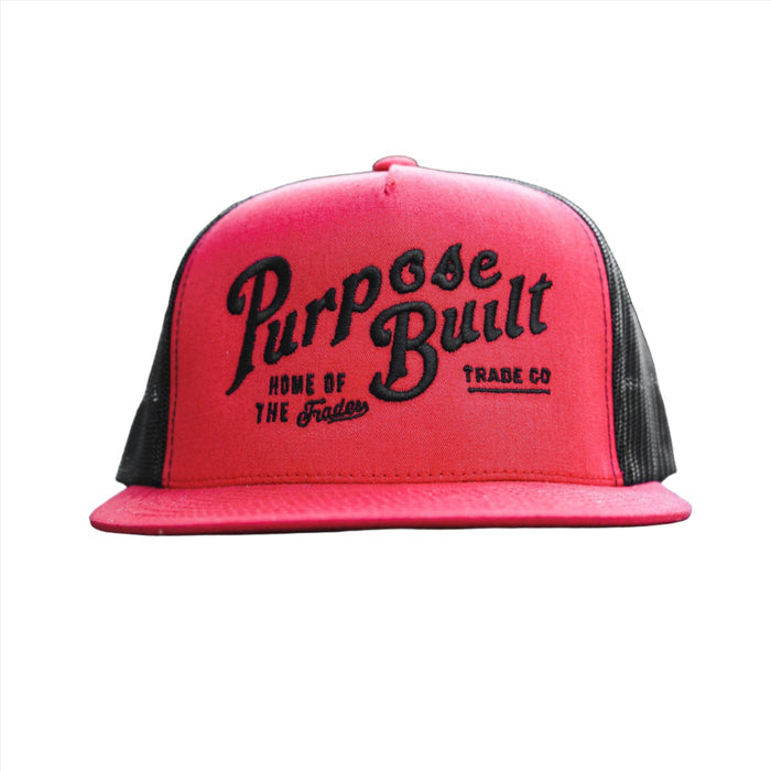 Purpose-Built Freightline snapback hat in red and black