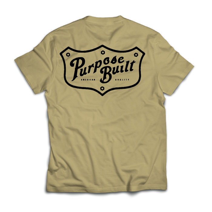 Purpose-Built Freightline graphic tee in sand, big and tall sizing