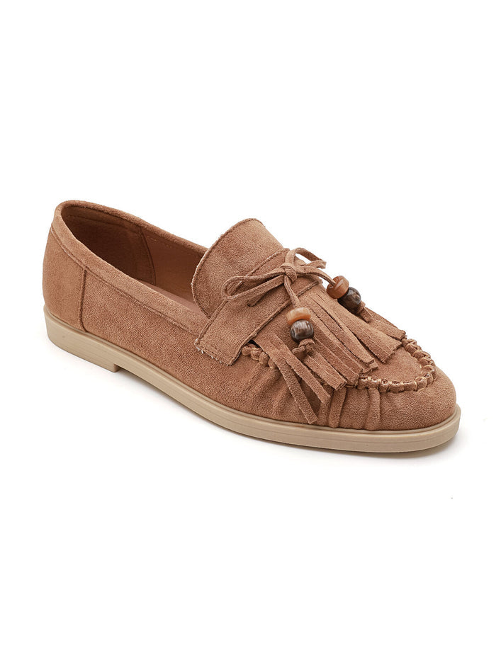 "Fringe" loafers brown