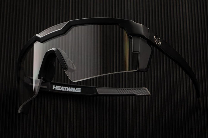 Heat Wave Future Tech black frame clear lens Z87+ safety glasses, product view