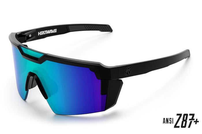 Side view of the Heat Wave Future Tech Galaxy Z87+ safety sunglasses