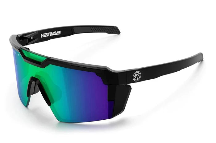 Side view of the Heat Wave Future Tech Piff Z87+ polarized safety sunglasses