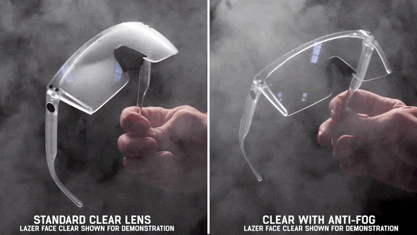 Animated demonstration of the anti-fog coating on the Heat Wave Future Tech Z87+ lens