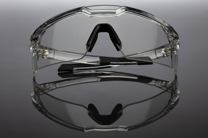 Heat Wave Future Tech vapor clear Z87+ safety glasses, final product view