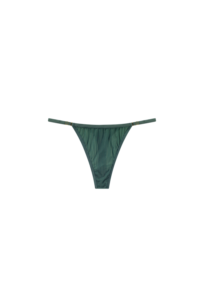 g-string groen met strepen en verstelbare bandjes
