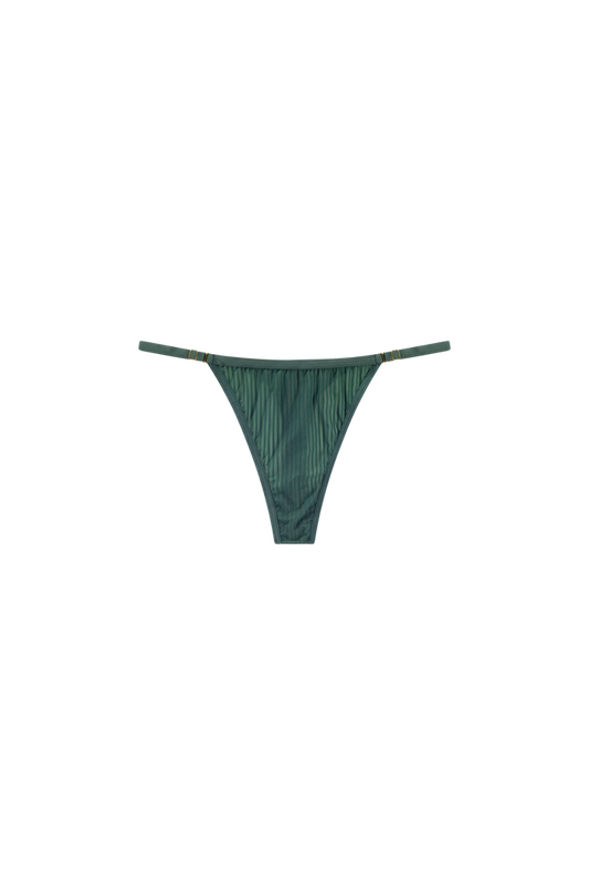 g-string groen met strepen en verstelbare bandjes