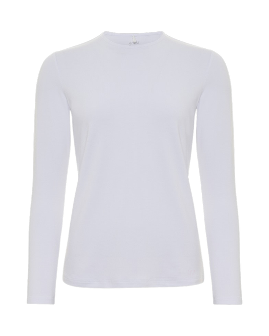 Gemsli SH365 White Modal Long Sleeve Shell Myselflingerie.com