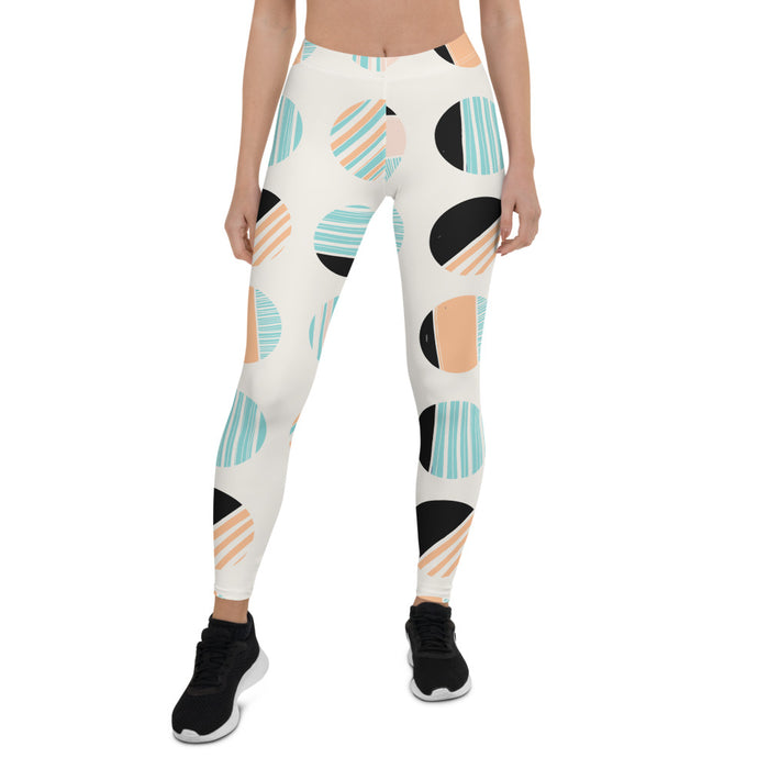 Geometric Circles Print Leggings - Bloom Seventy Seven