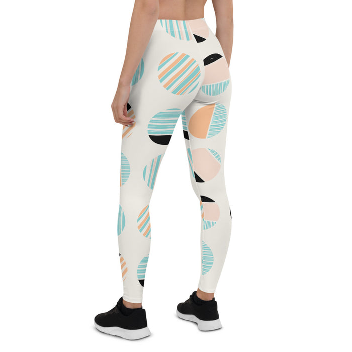 Geometric Circles Print Leggings - Bloom Seventy Seven