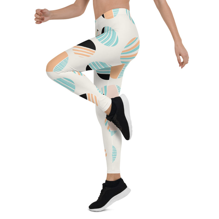 Geometric Circles Print Leggings - Bloom Seventy Seven