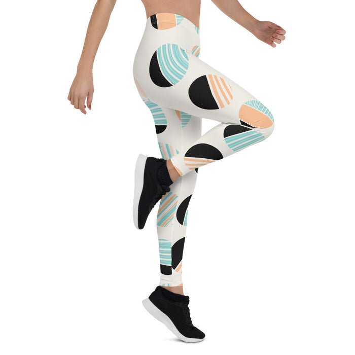 Geometric Circles Print Leggings - Bloom Seventy Seven