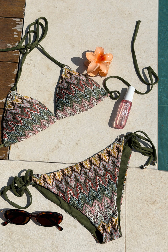 "Gia" bikini bottom green