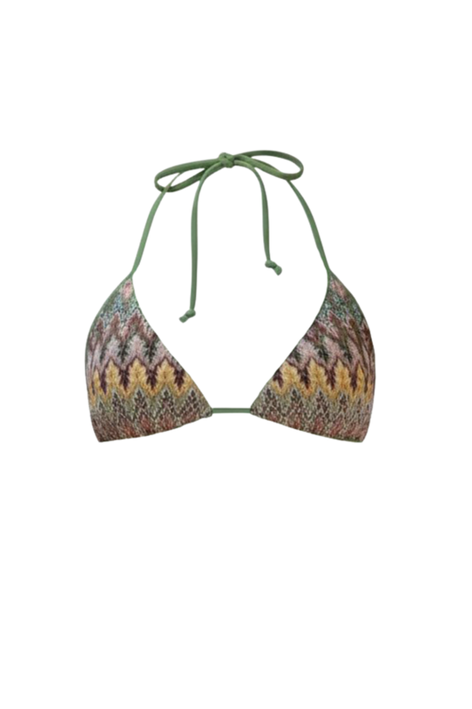 "Gia” bikini top green