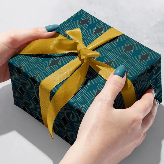 Gift Wrap - Gilded Geo - Recycled Fiber