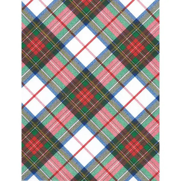 Gift Wrap - GW-7308 White Plaid - 24 X 417’ - GW730824X417