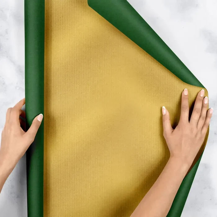 Gift Wrap - Hunter & Gold Kraft (Recycled Fiber)