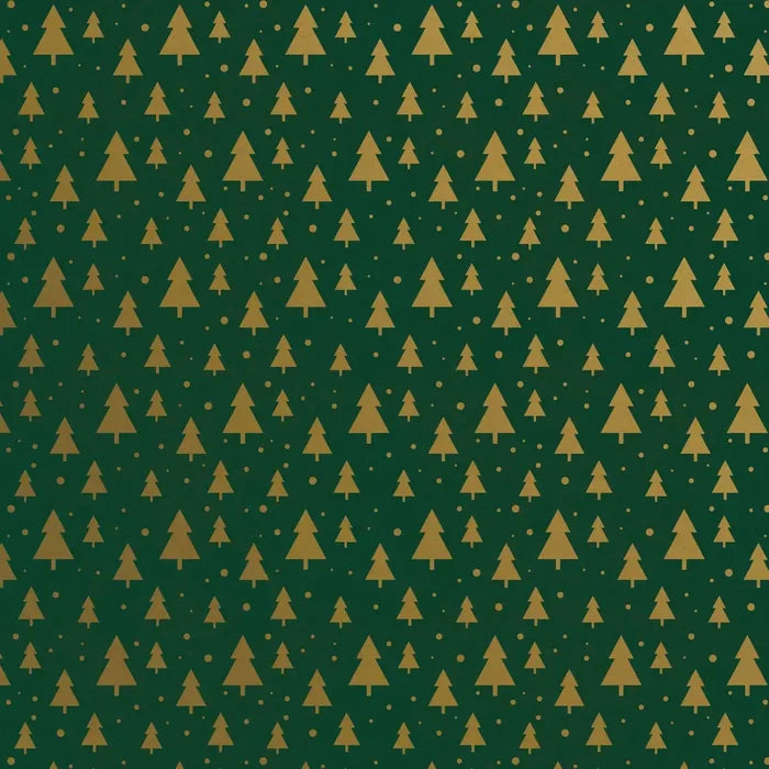 Gift Wrap - Modern Trees Kraft - Recycled Fiber - Jewelry