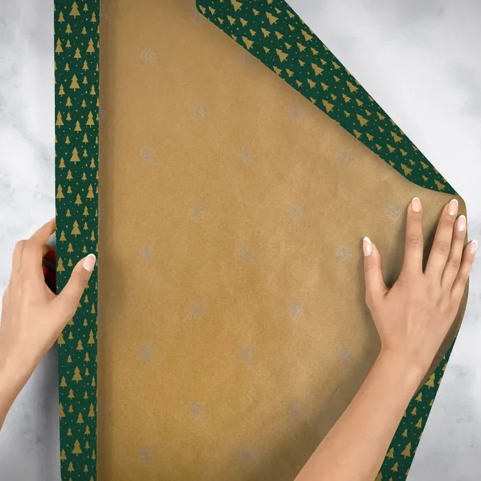 Gift Wrap - Modern Trees Kraft - Recycled Fiber