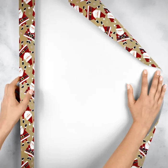 Gift Wrap - Sparkling Santa - 100% Recycled