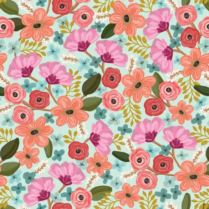 Gift Wrap -Floral Delight - Recycled Fiber - Jewelry Roll