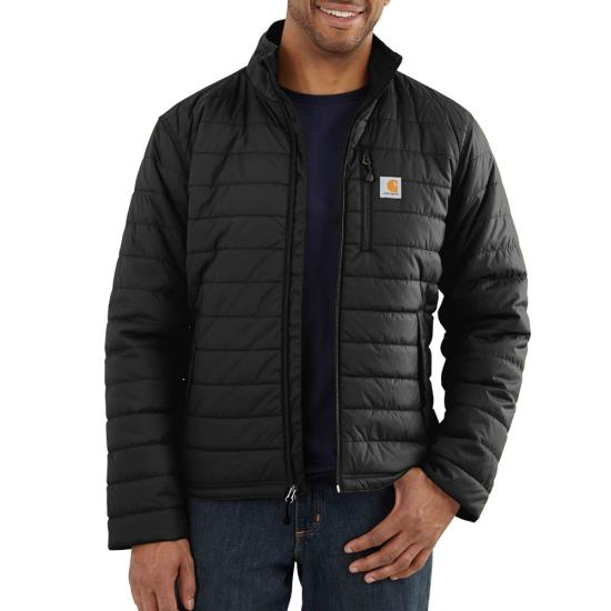 Carhartt Gilliam water resistant insulated work jacket in black, big and tall sizes