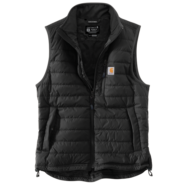 Carhartt Gilliam water resistant insulated work vest in black, big and tall sizes