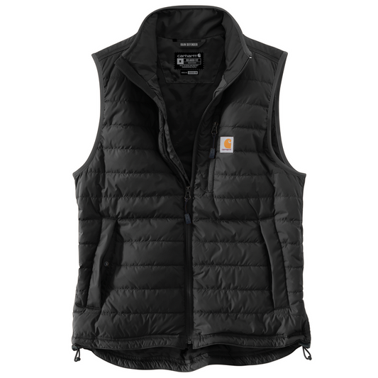 Carhartt Gilliam water resistant insulated work vest in black, big and tall sizes