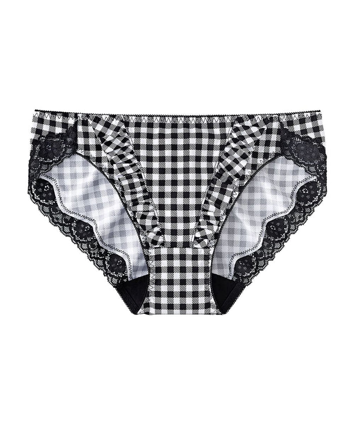 Gingham Ruffle Bikini Panty