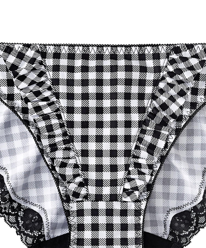 Gingham Ruffle Bikini Panty